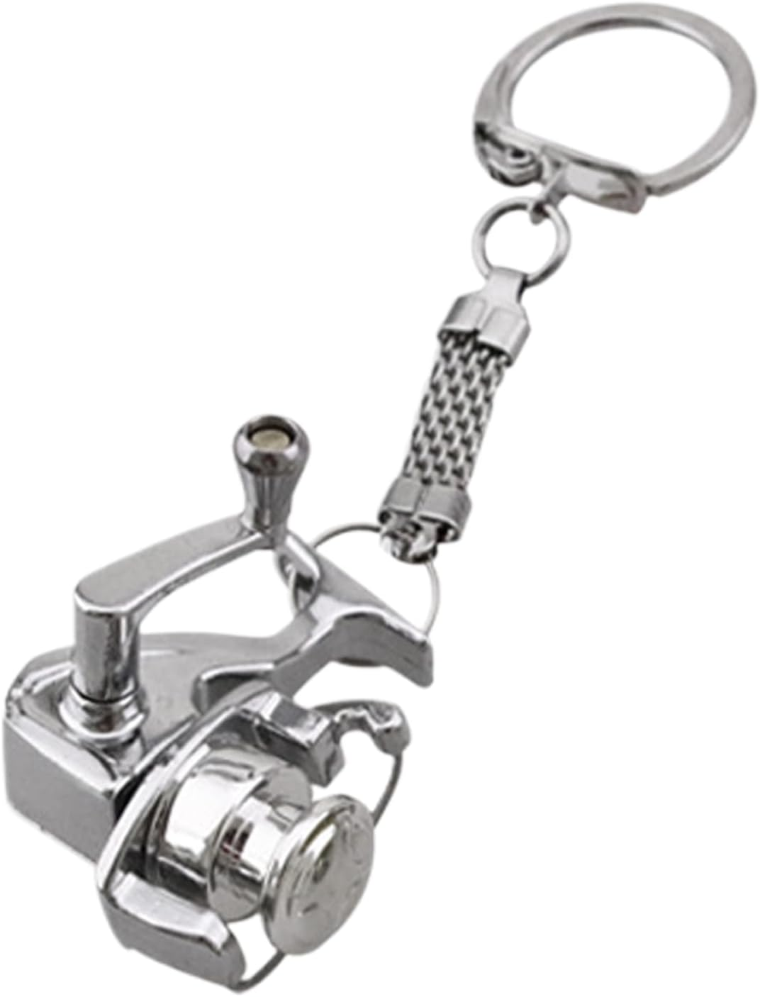 Jsnwernb Key Ring,Metal Fishing Reel Pendant - Drum Wheel Keychain Bag Pendant,For Purse Luggage Phone Wallet Handbag Car Office Travel Party Home School Angler Women Men Kids