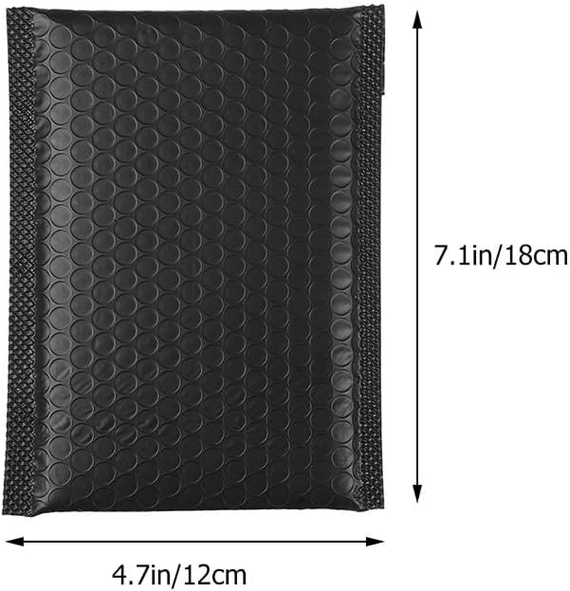 GLEAVI 50Pcs Black Mailers Self Sealing Padded Envelopes 7X4.7 Inches Co-Extrusion Film Shipping Bags for Jewelry, Books, Cosmetics, and Small Business Packaging image number 3