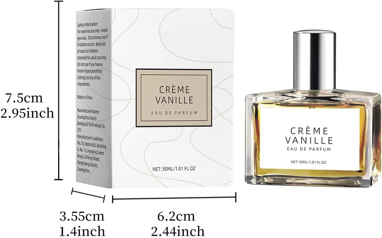 Cr&egrave;me Vanille Eau De Parfum 30Ml /1.01 FL.OZ| Alcohol-Free Vanilla Cream Perfume Spray | Long Lasting Sweet Gourmand Fragrance for Women | Cosy & Comforting Scent-Rzxs0062 (Vanilla Cream) image number 5