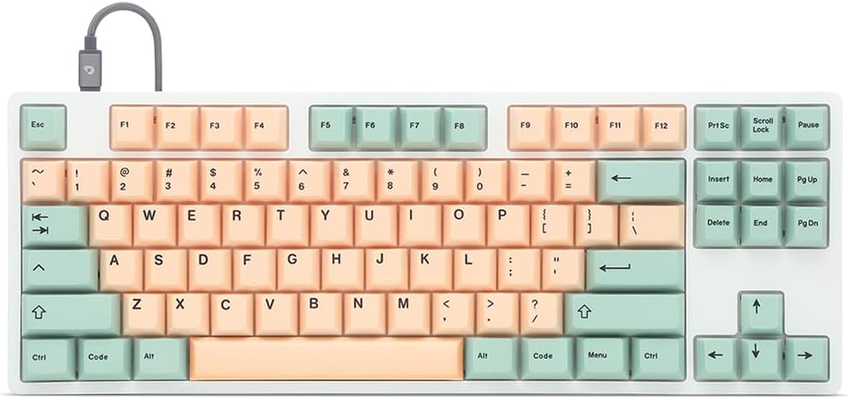 Drop Expression Series Matcha Summer TKL Mechanical Keyboard - Gateron Yellow KS3 Linear Switches - PBT Double-Shot Keycaps - LED Backlight - White