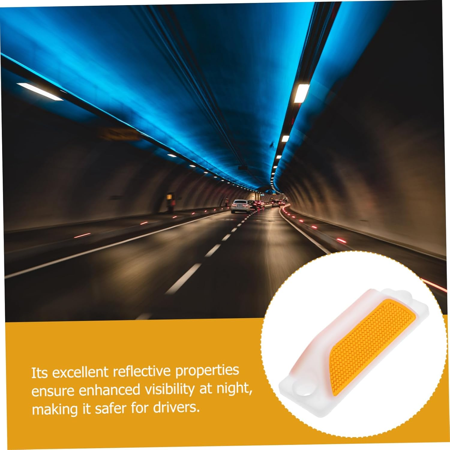 2Pcs Reflective Delineator Markers for Driveways Parking Lots Weatherproof Pavement Delineators Safety Reflectors as Warning Sign for Road Safety