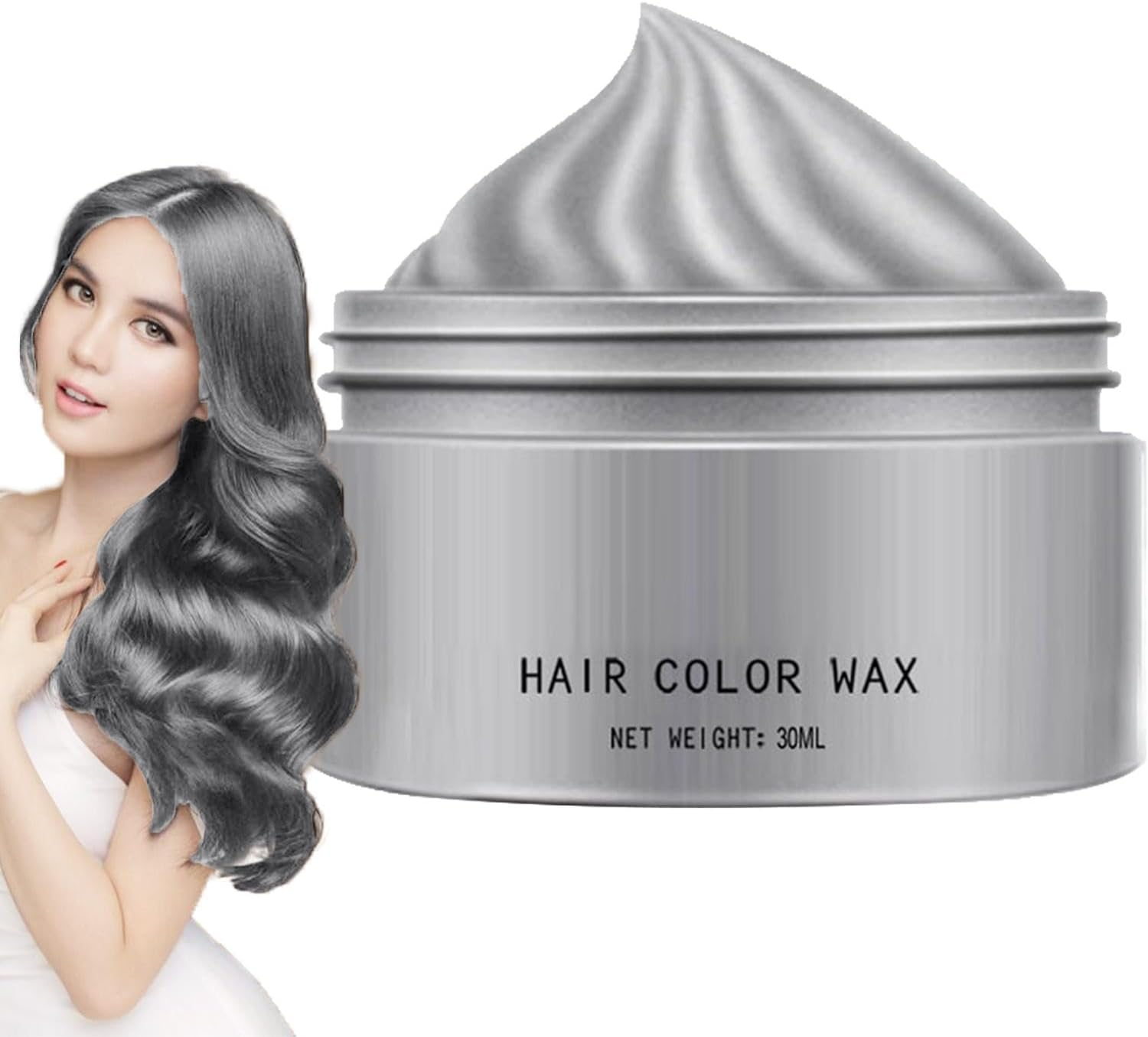 Brown Hair Color Wax, Temporary Hair Color Wax for Dark Hair, Temporary Hairstyle Dye Cream for Men Women, Instant Hairstyle Wax for Party Cosplay