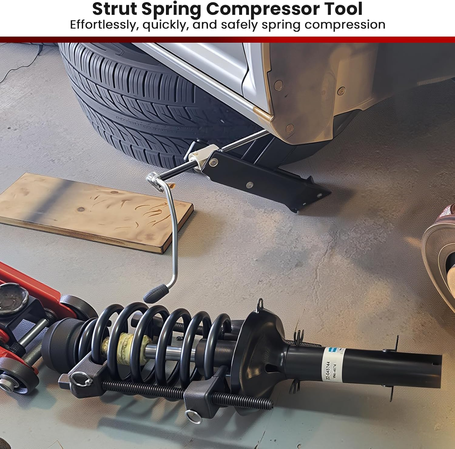 ATPEAM Macpherson Strut Spring Compressor 2Pc Heavy Duty Coil Spring Compressor Strut Remover Installer Tool, 13/16In Socket 1/2In Drive image number 3