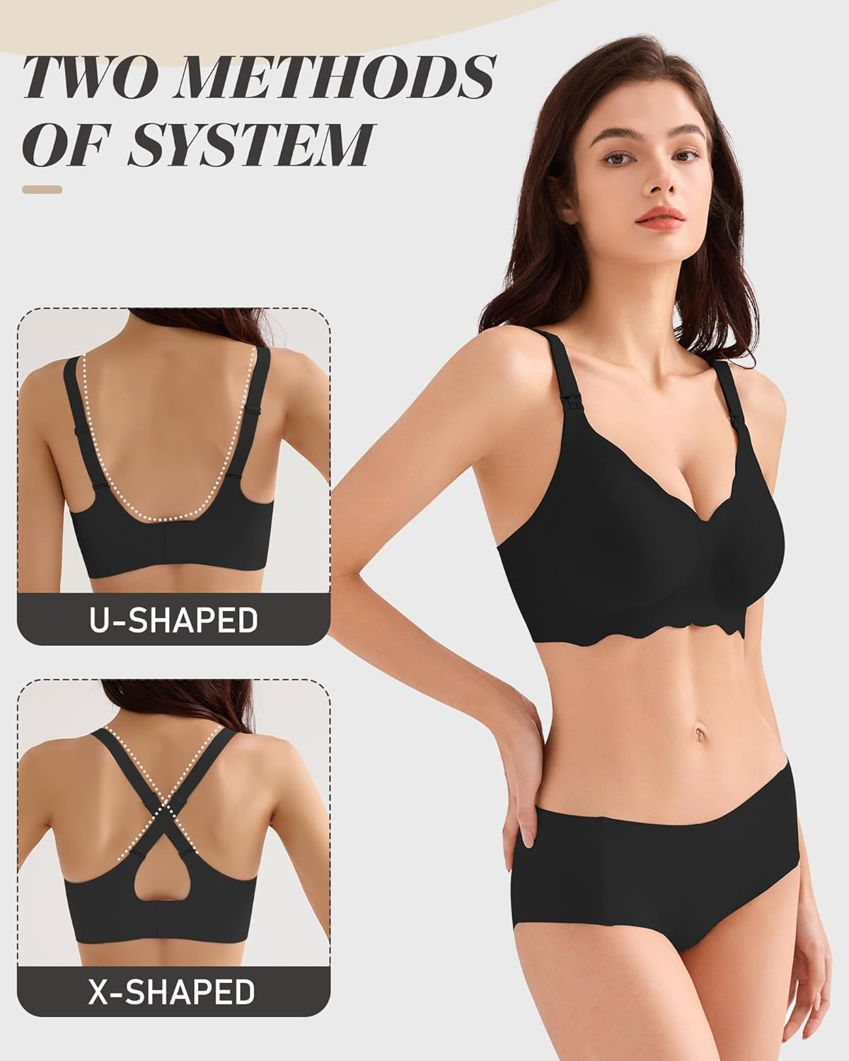 Wireless Nursing Bras for Breastfeeding, Seamless Maternity Bras Pregnancy Bralette No Underwire image number 3