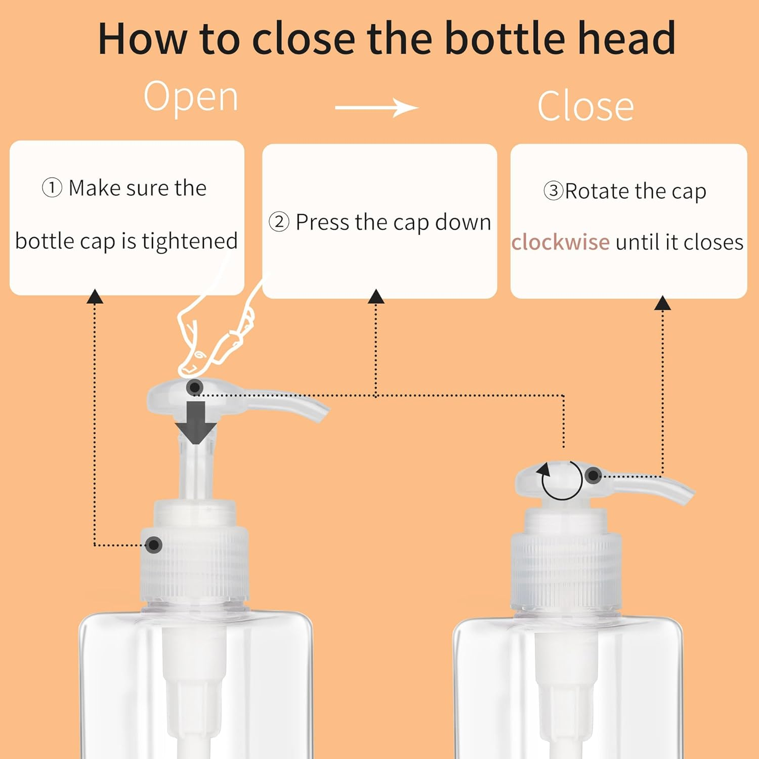 150Ml (5.1Oz) Pump Bottle Dispenser Jansburg 2 Pack Refillable Flat Square Plastic Lotion Dispenser Leakproof Empty Lotion Pump Bottle for Essential Oil Soap Lotion Shampoo Clear - Clear image number 7