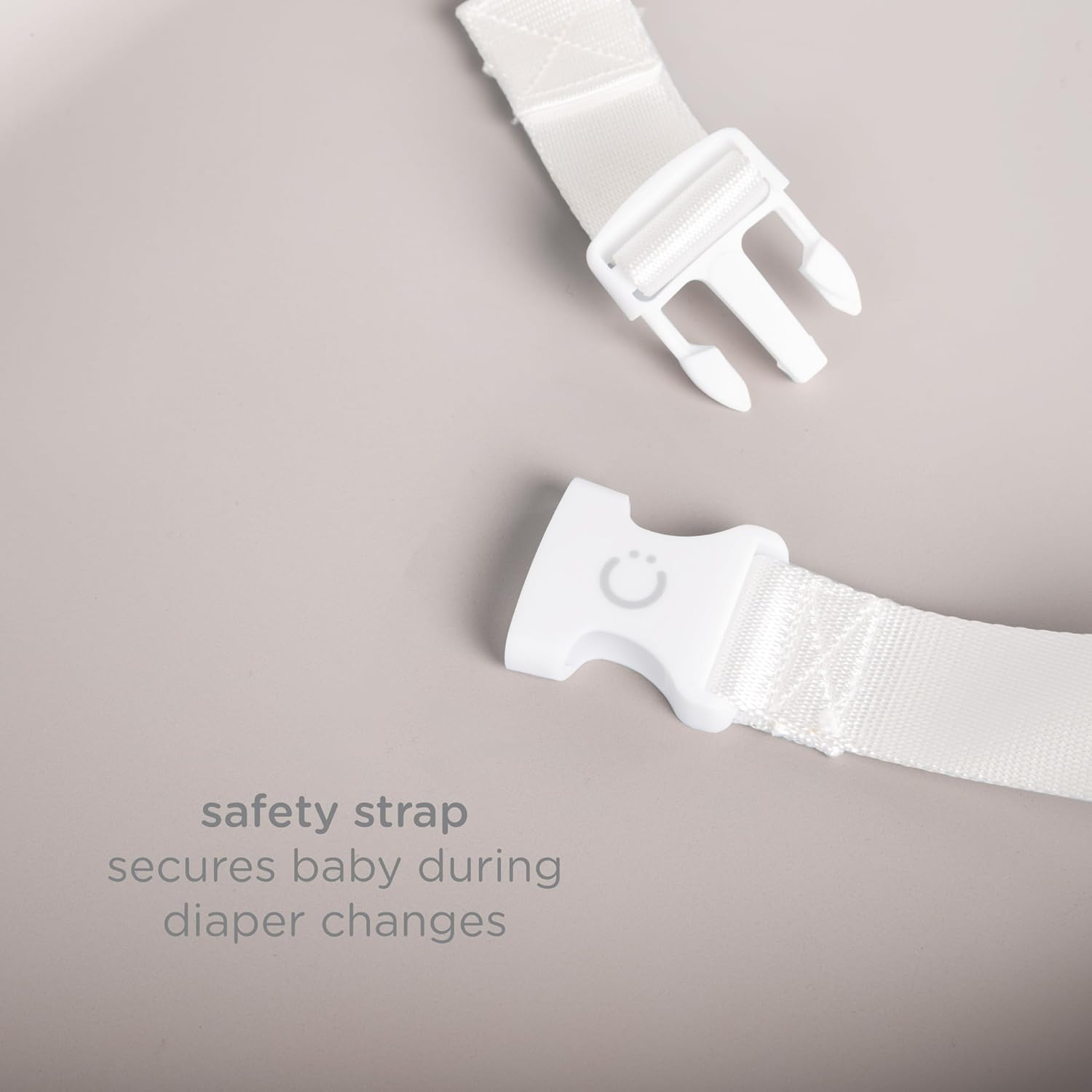 Ubbi Baby Changing Pad, Easy to Clean with Detachable Base, Lightweight, Waterproof Foam, Includes Safety Strap and Non-Skid Feet, Taupe image number 1