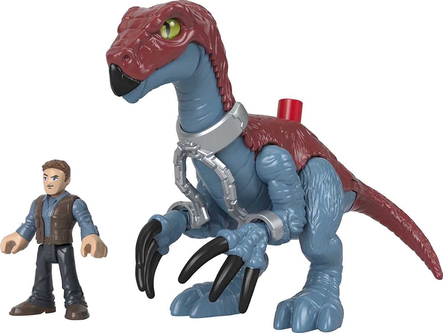 Fisher-Price Imaginext Jurassic World Dominion Therizinosaurus Dinosaur & Owen Grady 3-Piece Poseable Figure Set for Preschool Kids Ages 3 and Up