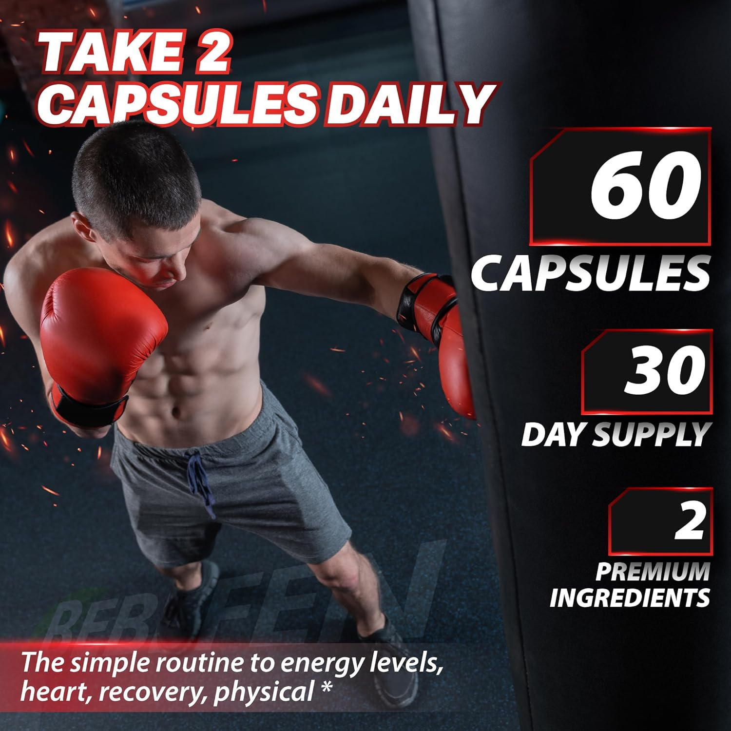 Nitric Oxide 4In1 Supplement with L-Arginine & L-Citrulline &ndash; Supports Energy, Performance & Heart Health &ndash; 60 Capsules &ndash; 30 Days Supply image number 1