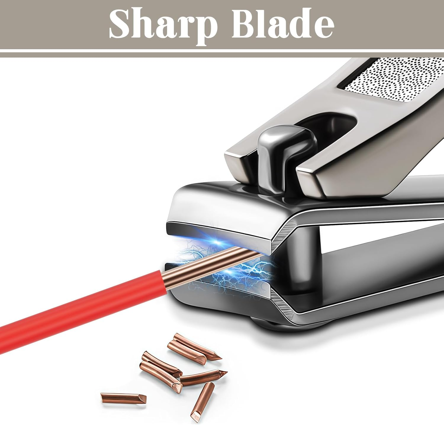 Teccfly 2Pack Nail Clipper Set,Ultra Sharp Stainless Steel Toenail Clippers & Fingernail Cgutters with Non-Slip Design- Manicure Pedicure Kit with Nail File,Travel Nail Kit for Men Women image number 2