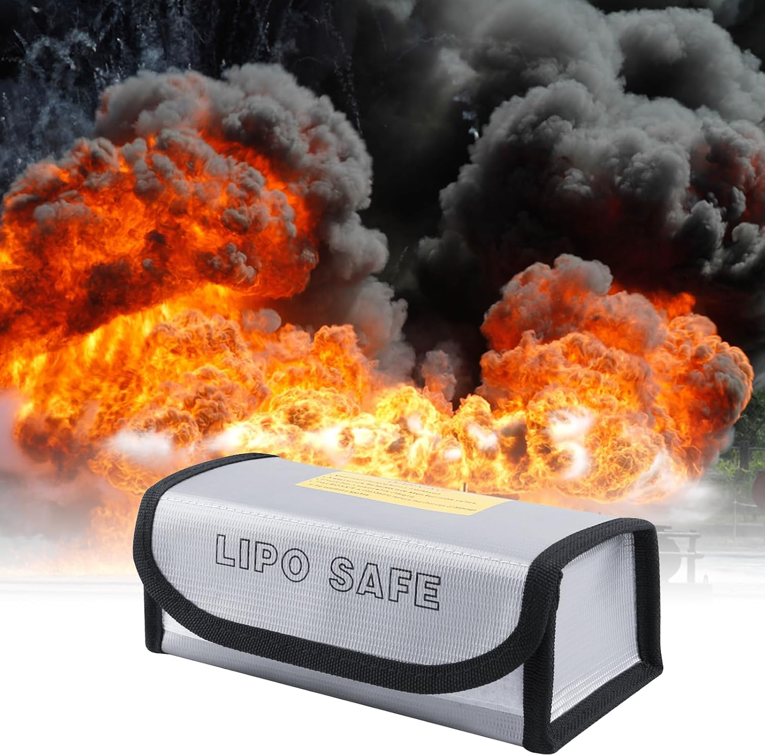 Battery Bag Storage, Lipo Battery Safe Bag, Lipo Guard Battery Bag, Lipo Battery Bag Fireproof Explosionproof Bag, High Temperature Resistance for Charging, Transporting and Storage image number 5