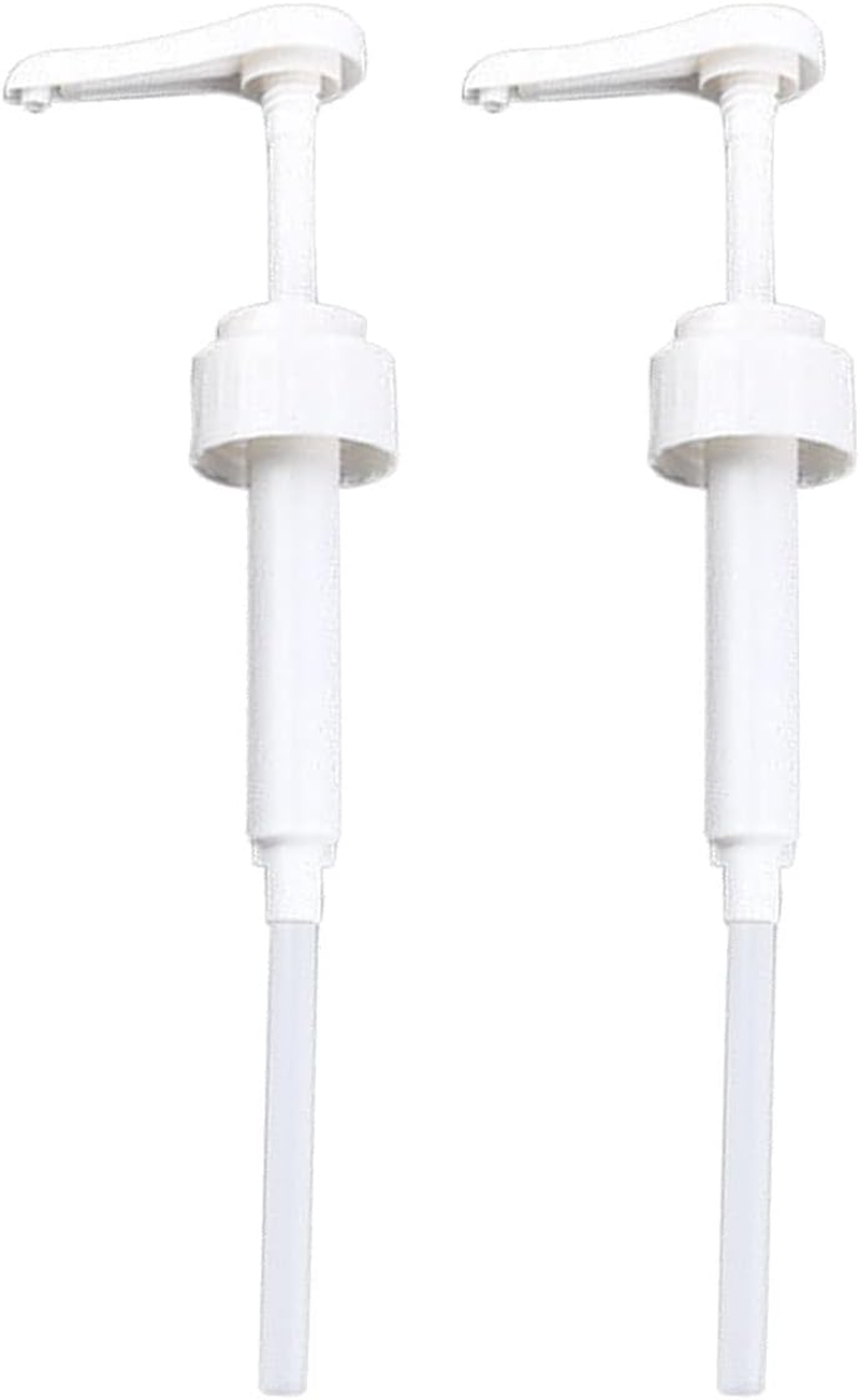 2 Pack Coffee Syrup Pump Universal Syrup Bottle Pump White Syrup Pump Ideal for Coffee Syrups Snow Cones Flavorings & More No Clogging Spilling & Dripping image number 3