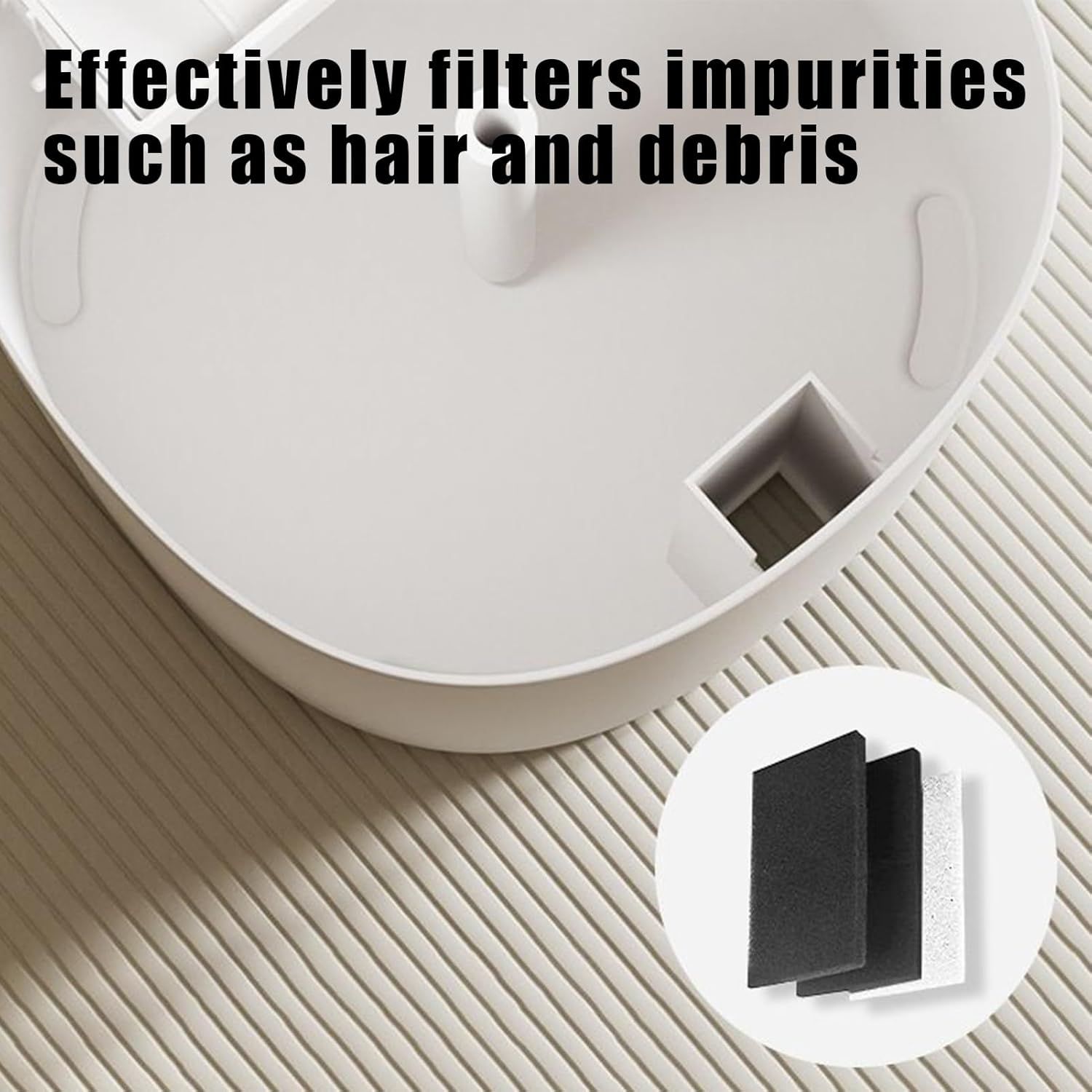 Cat Fountain for Interior Use, Automatic 3L Drinking Station for Pets | USB Water Dispenser with Filter for Cats Dog Multi Pair Home Intelligent Quiet USB Indoor Travel Kitten Welp Intelligent Quiet image number 6