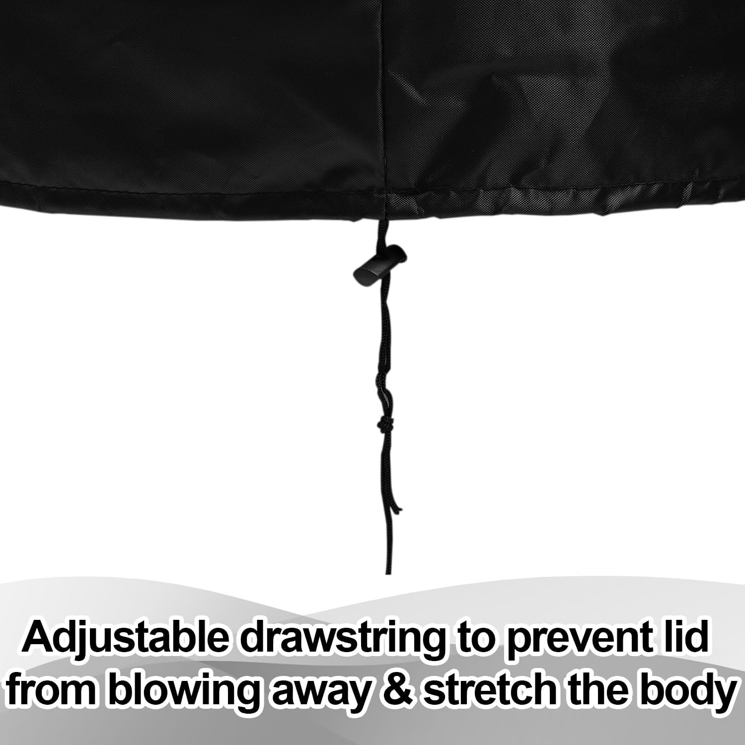 3Pcs 55 Gallon Drum Cover, Waterproof Trash Can Covers Outdoor Stretchable 55 Gallon Barrel Lid Oxford Fabric with PU Coating Rain Barrel Cover with Drawstring image number 2