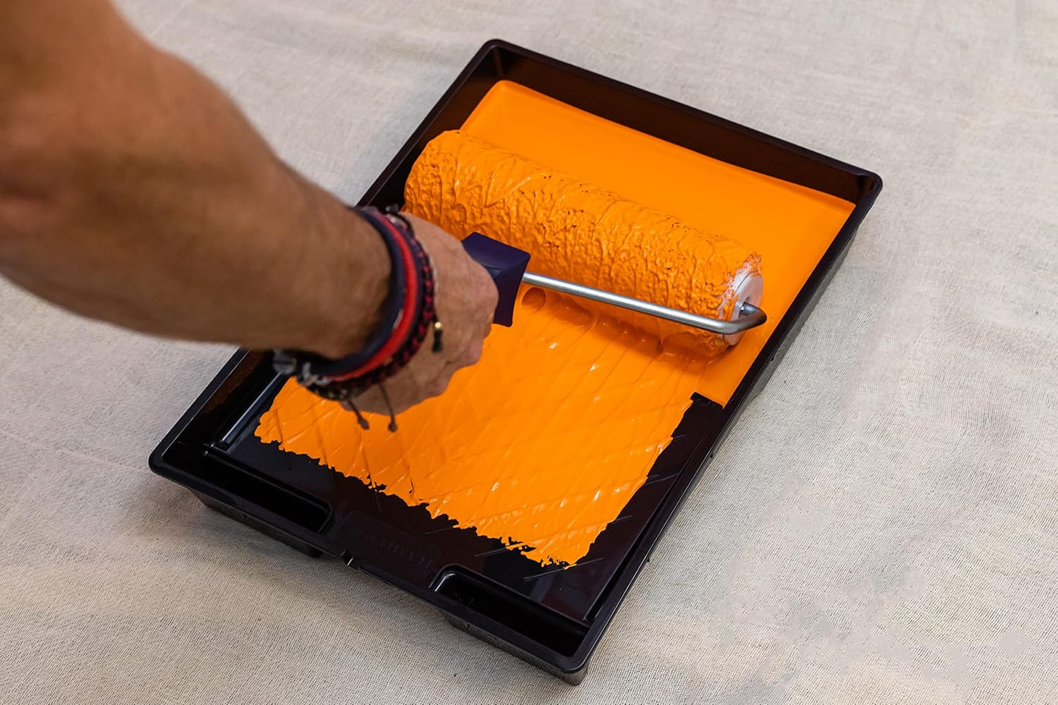 HAMILTON for the Trade 7 Piece Medium Pile Roller Set, 9" White/Orange 3281132-90 image number 5