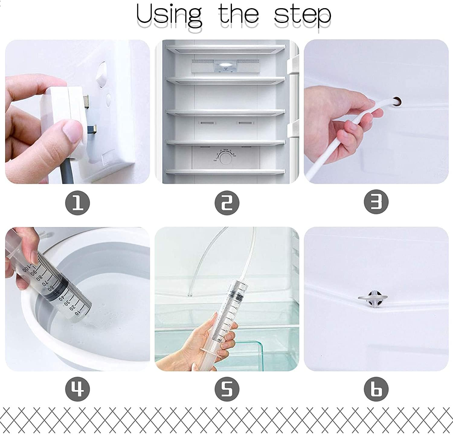 5 Pcs Refrigerator Drain Hole Clog Remover,Dredge Cleaning Tools Fridge Hole Brush,Water Outlet Cleaner for Household Clean,Refrigerator Drain Clean Brush,Wash Brush Suction Syringe Hose (5 Pcs) image number 2