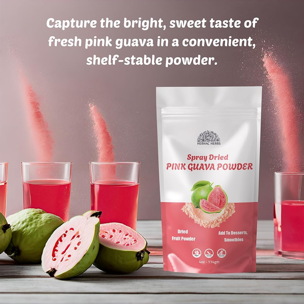 Pink Guava Powder 114 G | Instant Drink Mix Guava Powder for Juice, Cake | Gluten-Free, Natural, No Preservatives image number 5
