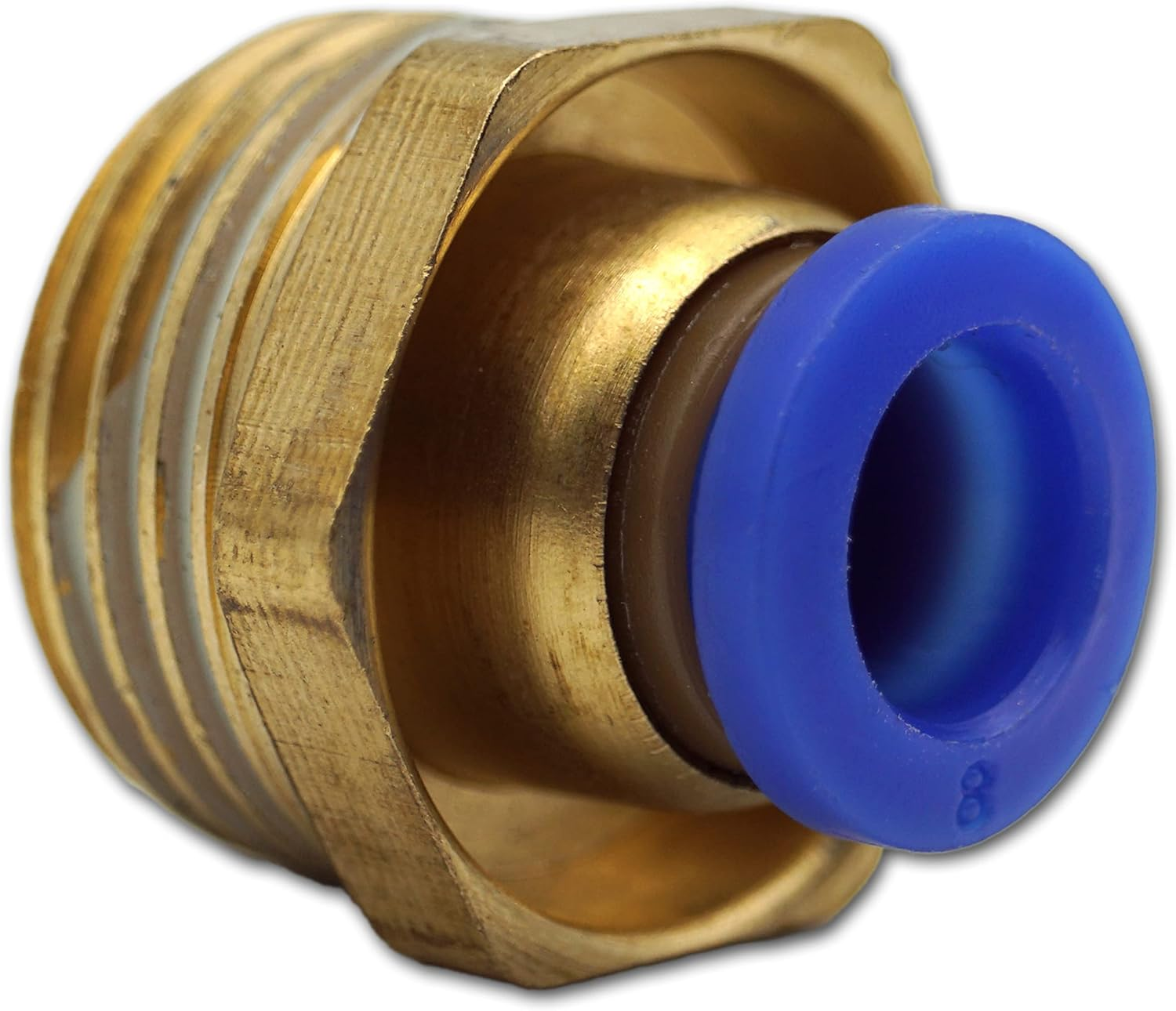 Pneumatic Plug Connection 1/2 Inch to 8 Mm Pneumatic Hose Set of 2 Push-In Fitting (1/2 Inch - 8 Mm) image number 2