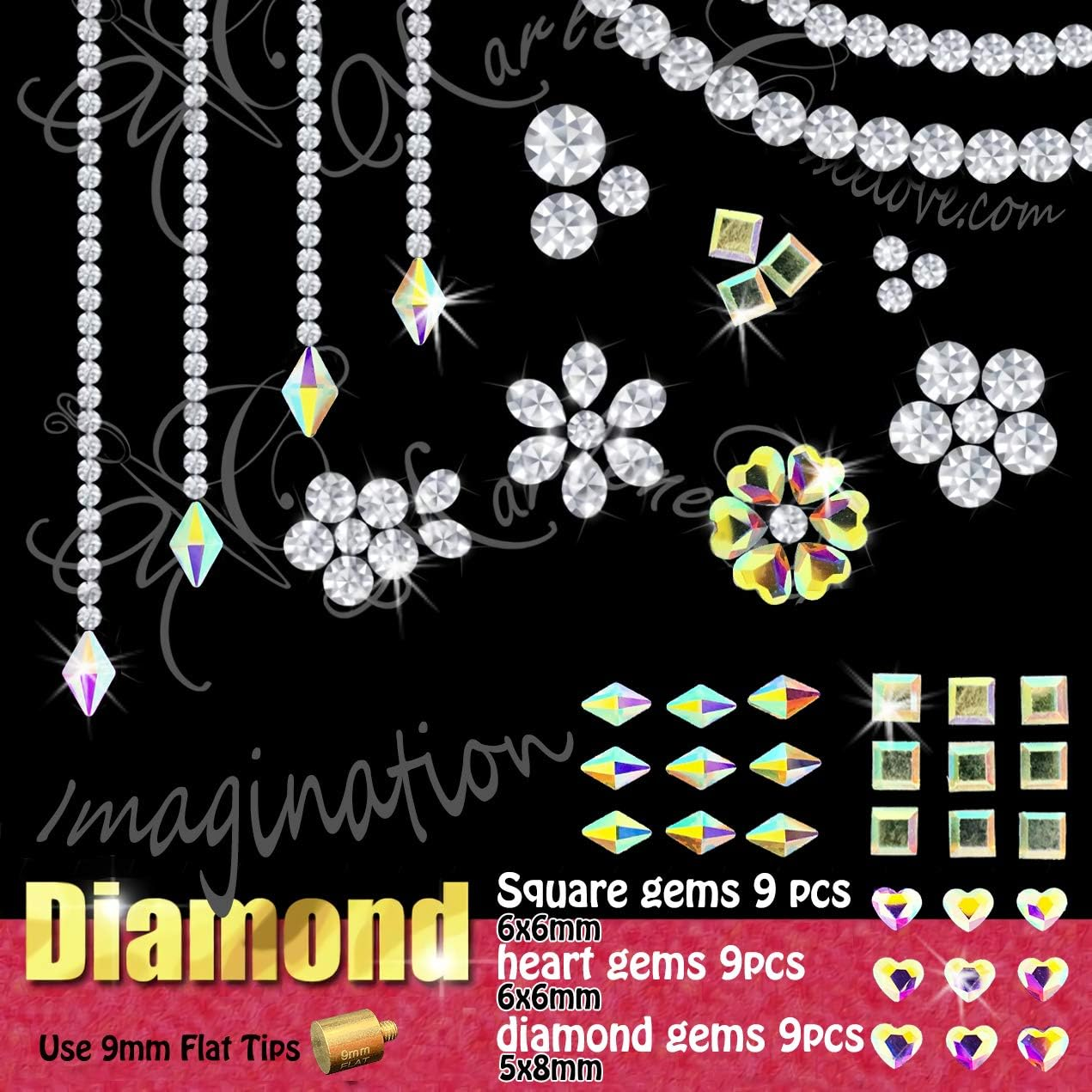 Hotfix Applicator Tool, DIY Hot Fix Rhinestone Setter, Hot Fixed Kit, 5679 Pcs, AB, Clear, 34/30/20/16/10SS, 12 Colors, Bigger Rhinestones, Gem Picker, Bedazzler Kit with Rhinestones image number 1