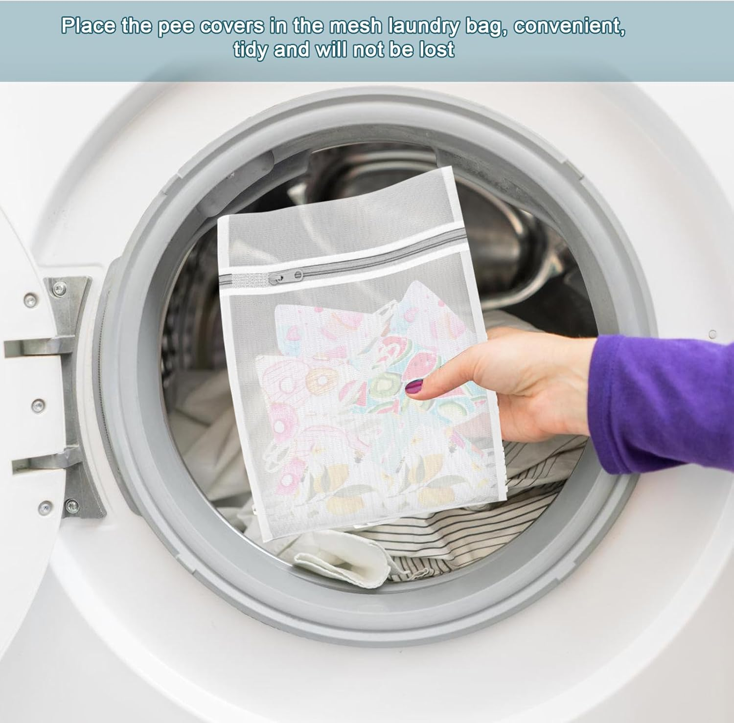 10 Pcs Peepeeteepe Baby Boy with 4 Straps, Pee Peep Teepee Baby Boy with Storage Bag & Laundry Bag, Strong Water Absorption Pee Covers for Baby Boy Newborn image number 4