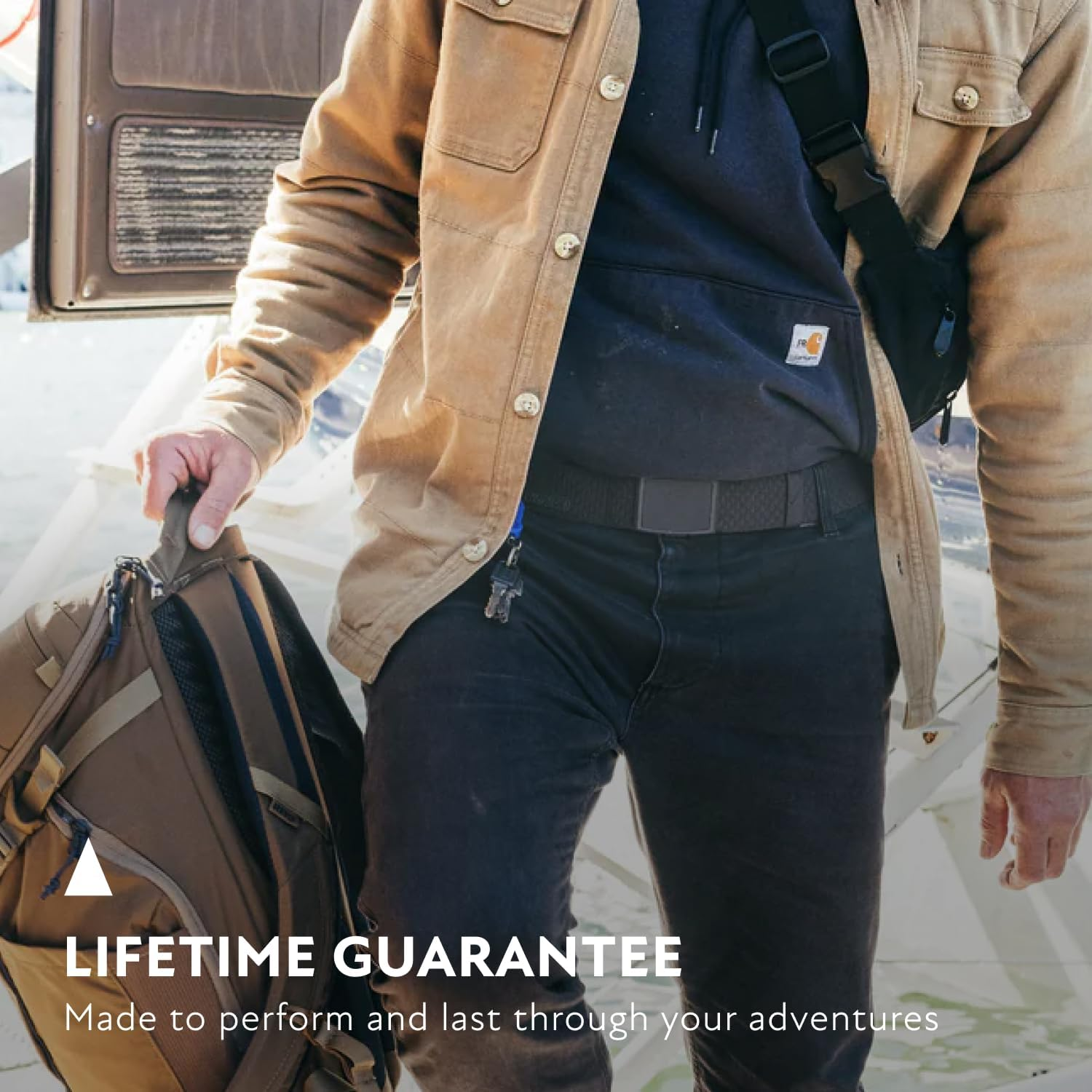 Arcade Woody Capture Stretch Belt - Heather Walnut image number 3