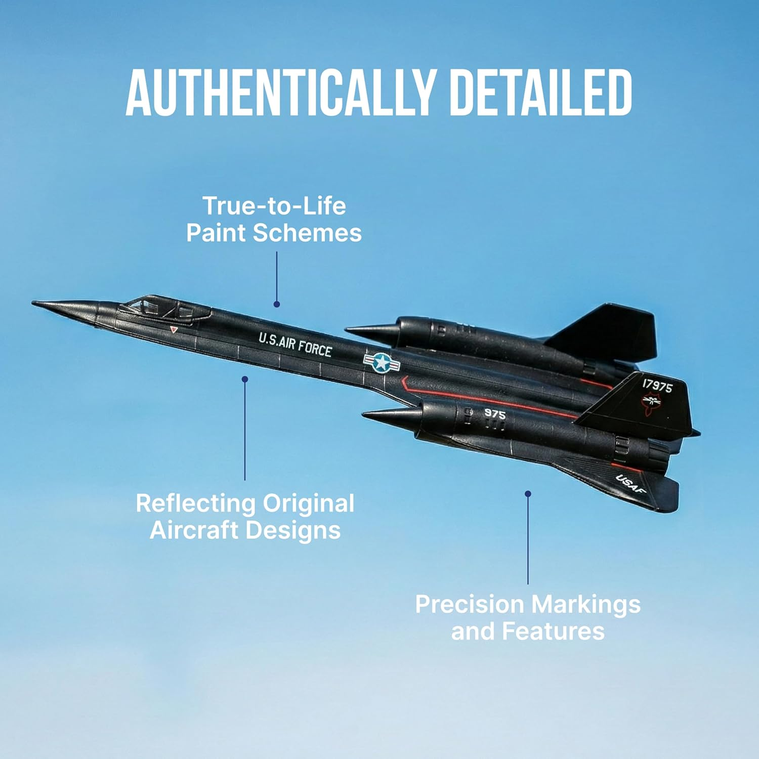 Daron Worldwide Trading SR-71 Blackbird Vehicle (1:200 Scale) image number 6