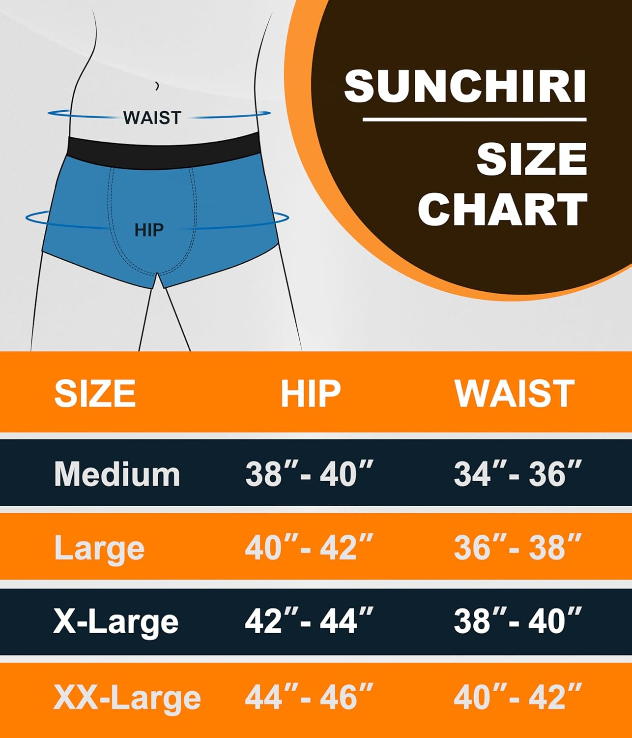 SUNCHIRI Men'S Incontinence Underwear, 150 ML Absorbency Washable and Reusable Cotton Leakproof Protection Boxer Briefs 3 Pack (Multicolor, Medium) image number 6