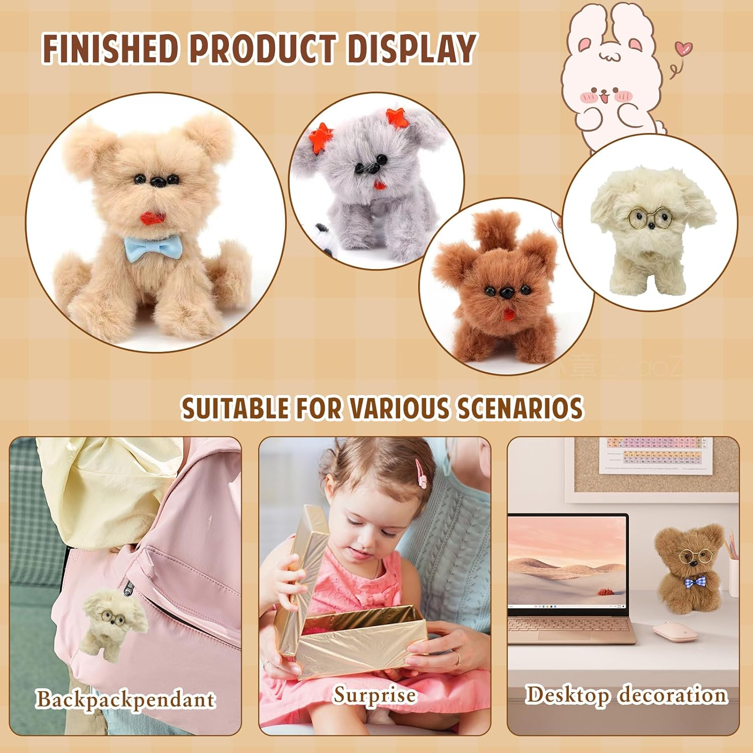 Liplopbest 12 Pieces Thick Jumbo Fur Pipe Cleaner 39 Inches Fluffy Pipe Cleaners Craft Kit Chunky Chenille Stems for Beginners DIY Craft Supplies Decorations