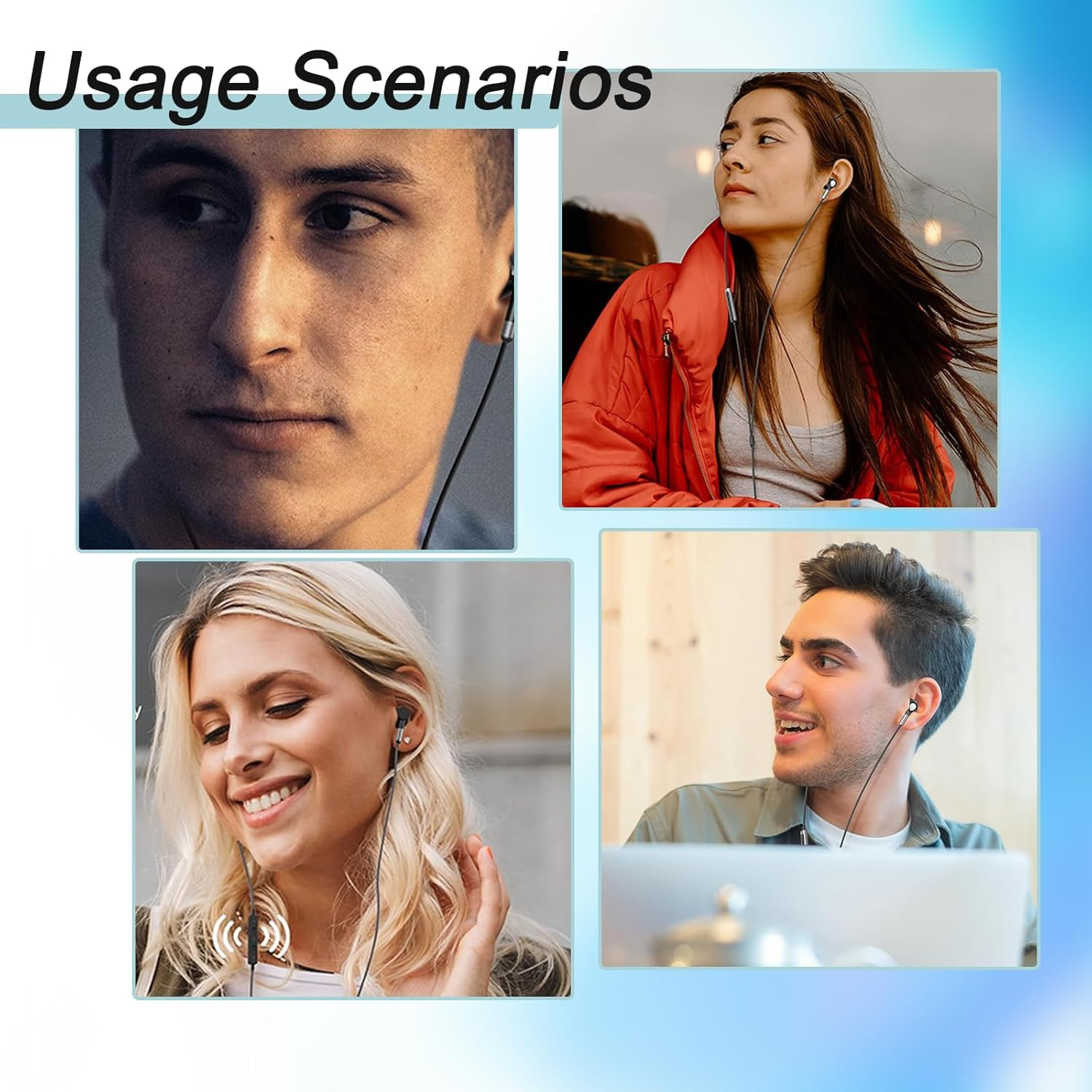 USB C Headphones, Cable Hifi Stereo Earphones with Microphone and Volume Control, Compatible with Iphone 16 15 Ipad Pro Air 5 Mini 6 Google Pixel 9 Samsung Galaxy S24 S23 Ultra S22 S21 FE S20 A53 A54 image number 5