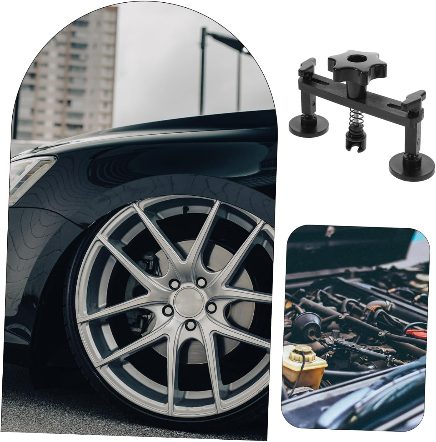 Cabilock Car Dent Removal Kit with Suction Pad and 18 Adhesive Tabs Black Paintless Dent Puller Tool Set Hail Damage Repair Equipment for Automotive Body and Bumpers image number 6