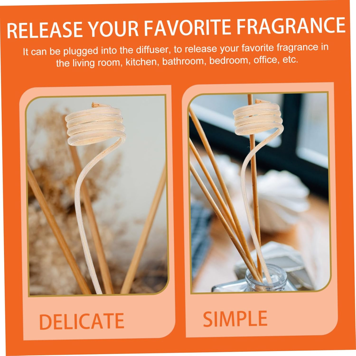 20Pcs Rattan Diffuser Sticks for Aromatherapy Essential Oil Sticks for Home for Room Toilet and Travel Use image number 6
