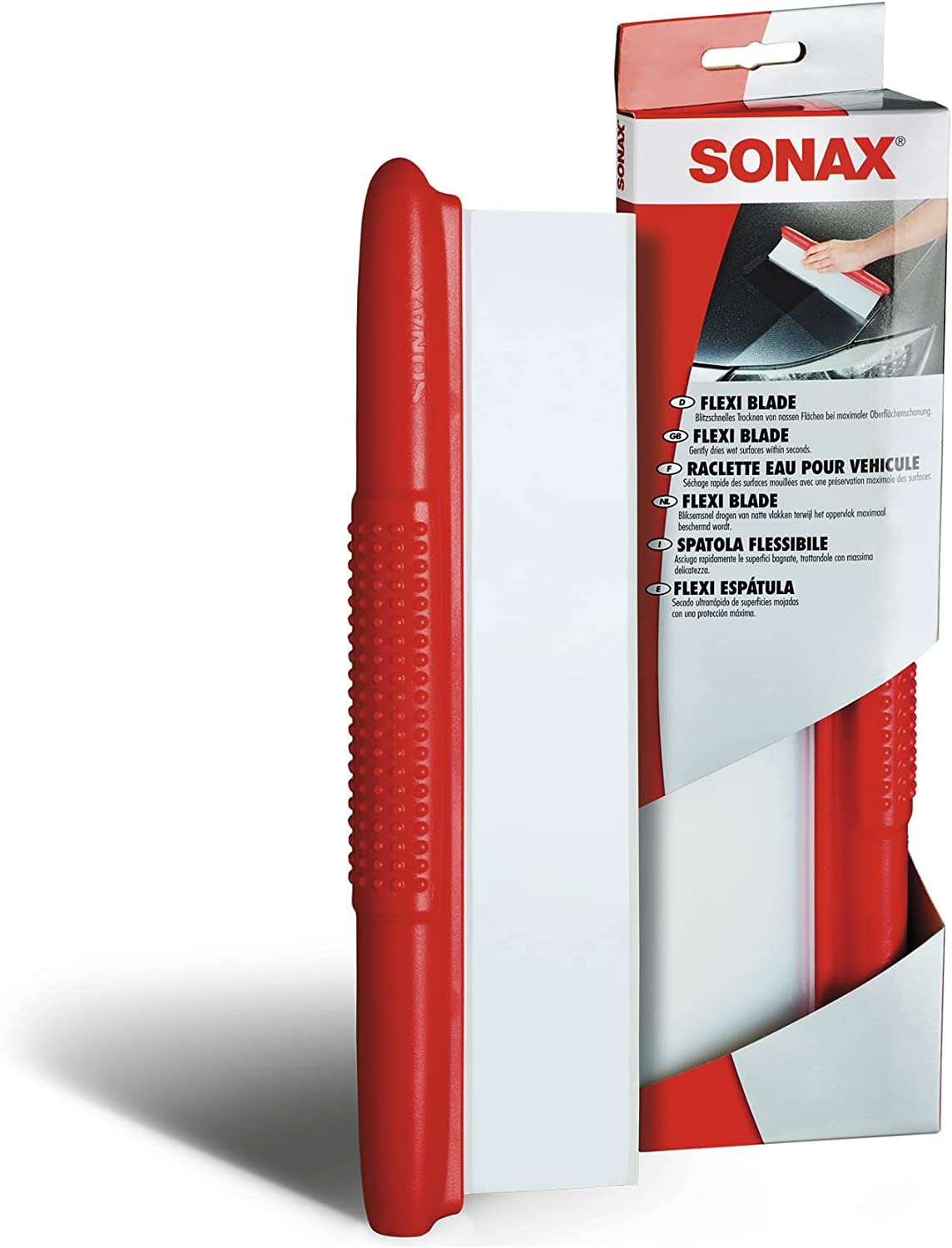 SONAX Australia Flexi Blade, Water Blade, Squeegee, Red (04174000) image number 2