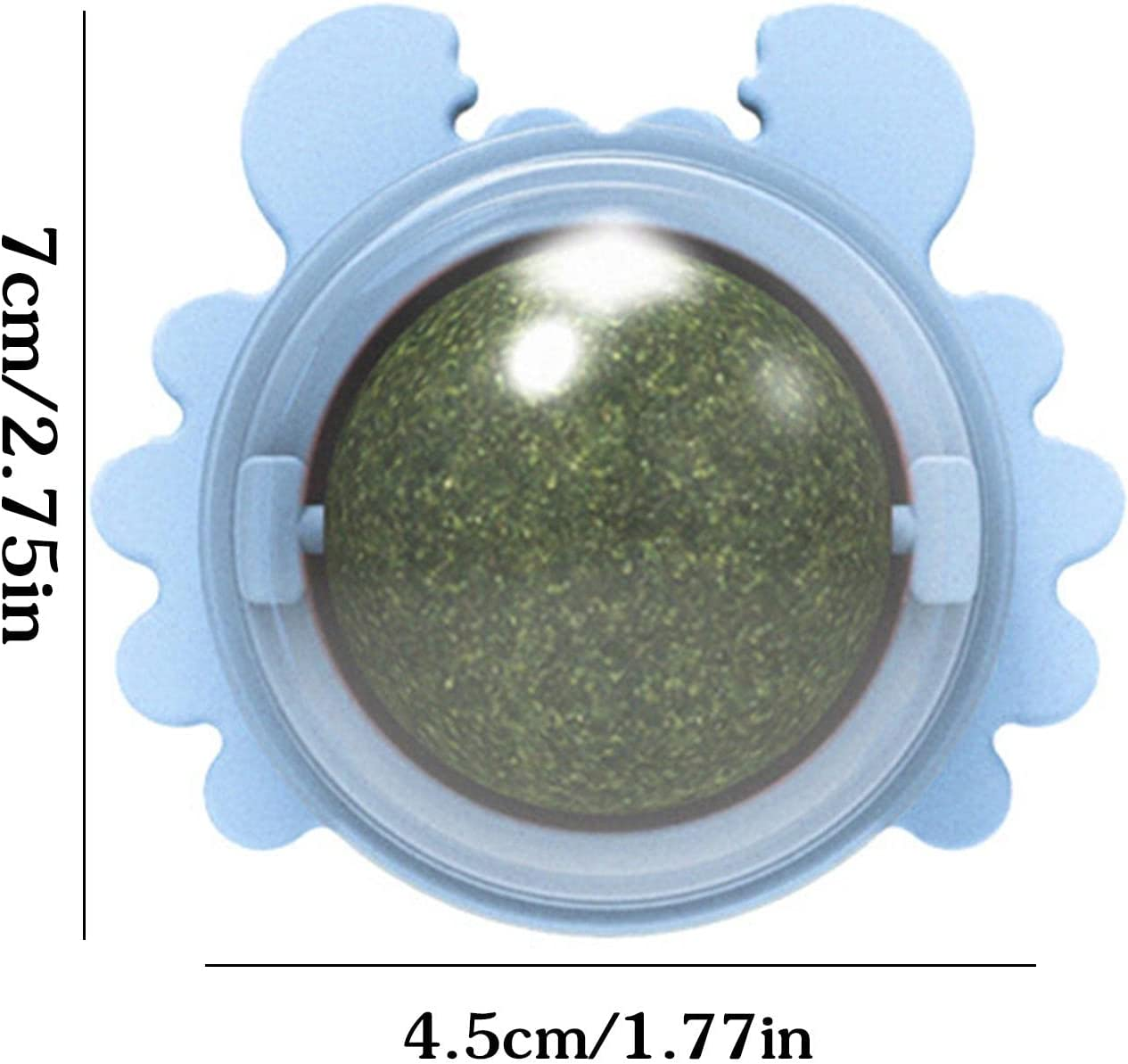 Cat Catnip, 3Pcs Crab Shape Rotating Ball Molar Teeth Kitten Chew Toy Teeth Cleaning Ball Posted to Wall Happy Interactive Toy Cat Supplies