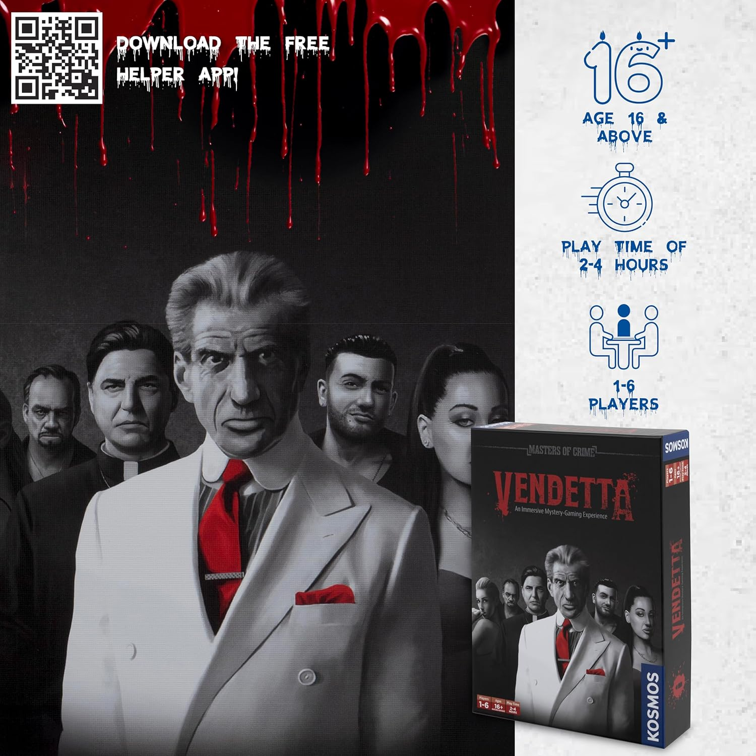 Thames & Kosmos Masters of Crime: Vendetta | Murder Mystery Game | Mafia | Co-Op Game | 1+ Players | Ages 16+ image number 3