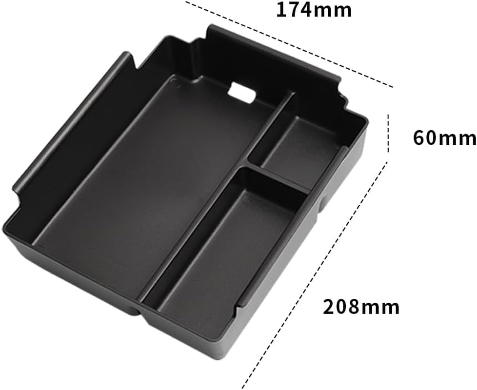 Compatible Center Console Storage Tray, Internal Armrest Storage Box and Plugin for 2024 BYD Pickup Shark 6 image number 3