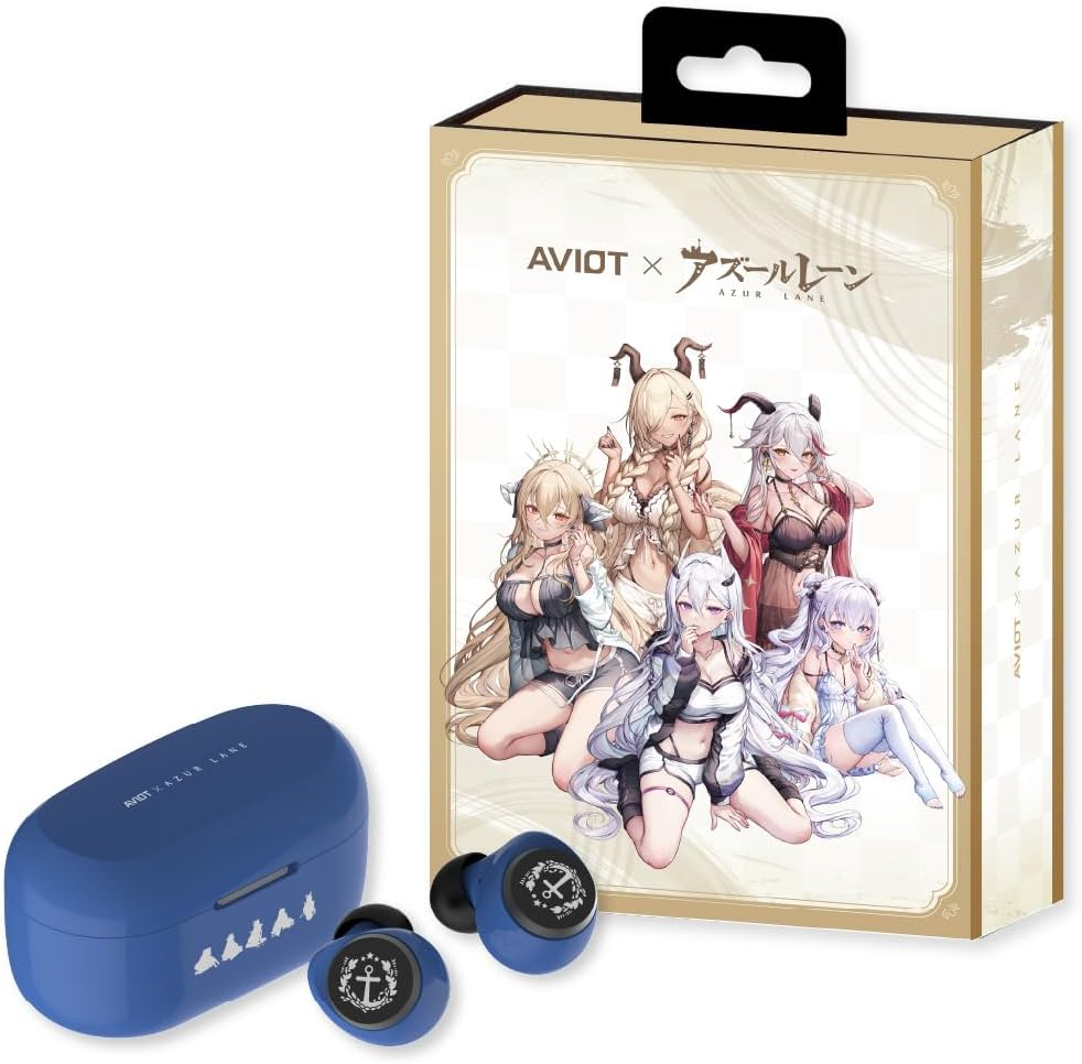 AVIOT TE-V1R-AZL Azur Lane Collaboration Wireless Earbuds, Special Package, Design, English & Japanese Special Voice, Adaptive Noise Cancelling, Wireless Charging Case, Bluetooth 5.3 image number 5