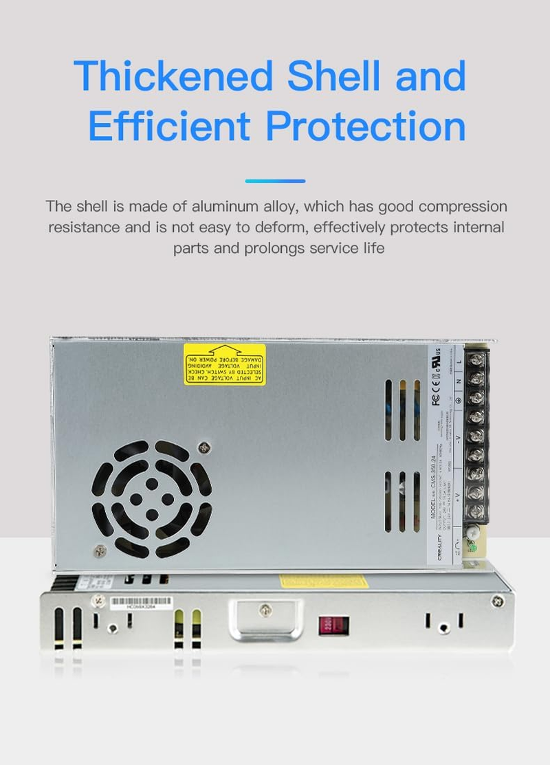 Creality Ender-3 V3 SE/KE 350W Power Supply, Safe and Reliable, 3D Printer Accessories for Ender-3 V2/3 Max Neo/3 Neo/3 S1/3 S1 Pro/Ender-3 S1 PLUS/K1/K1 SE/CR-10 SE image number 3