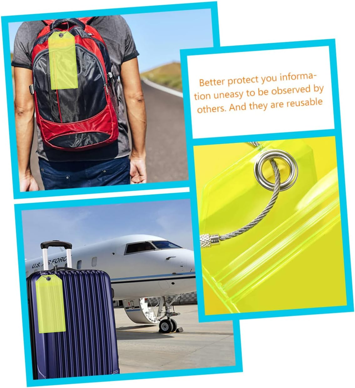 KICHOUSE 4Pcs Cruise Ship Luggage Tags Suitcase Id Tags Durable Luggage Identifier Airport image number 1