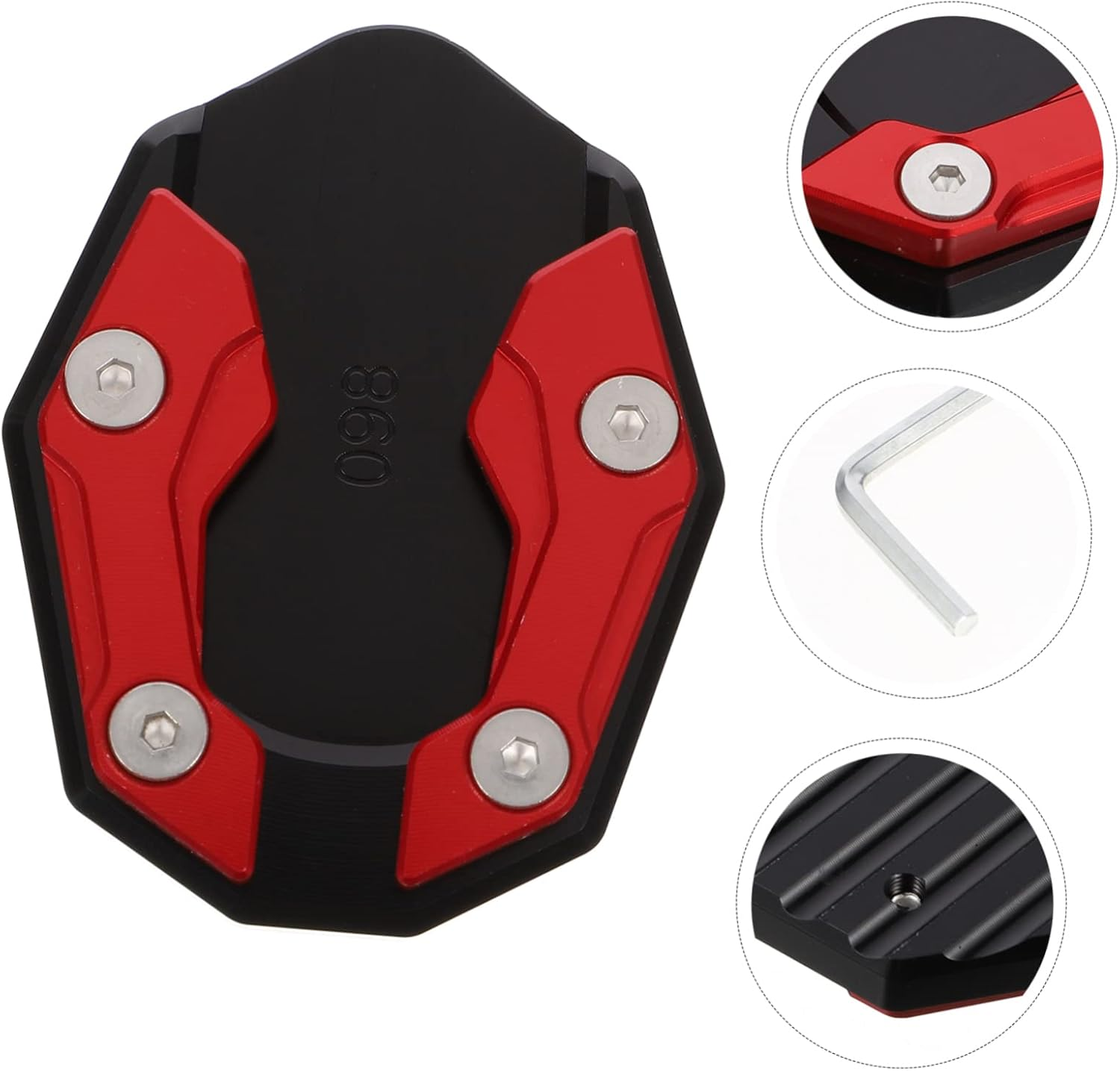 Motorcycle Kickstand Enlarger Pad Nmax155 Foot Side Stand Pad Kickstand Support Plate - Blue image number 2