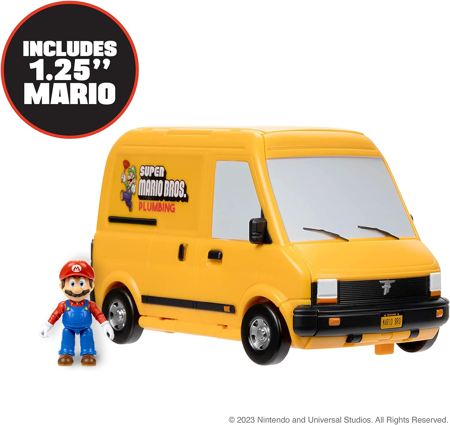 Super Mario Movie Mini World Van Playset, Yellow image number 6