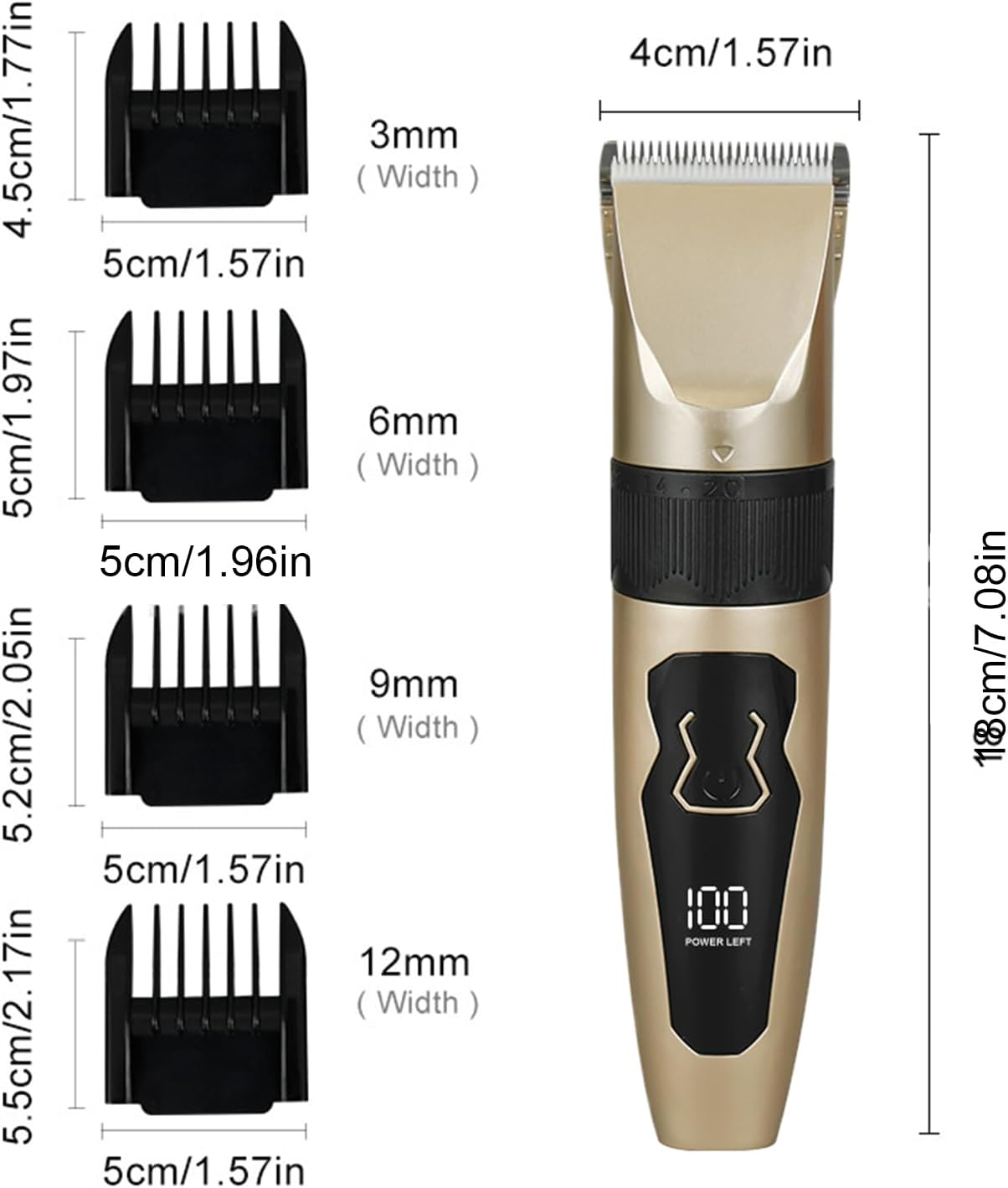 Pet Hair Clippers | Dog Shaver,Electric Quiet Cordless Grooming Kit Low Noise Trimmer Supplies for Cats Puppies Home Bath Time Ears Paws Face image number 2