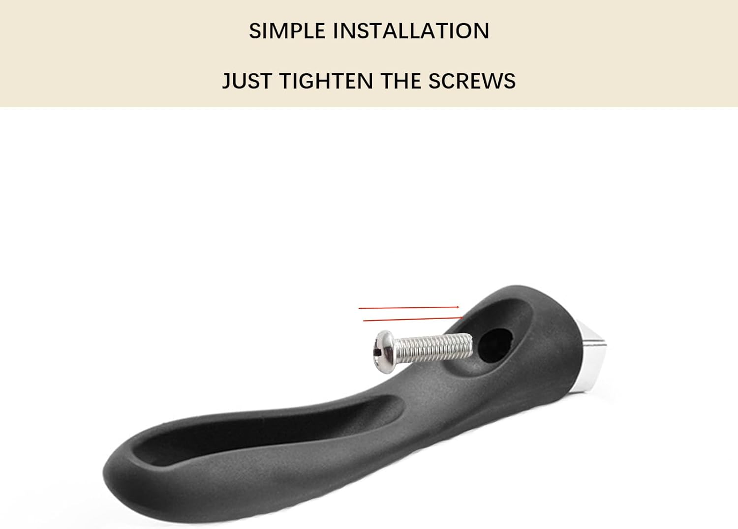 Pot Handle，Pot Handles Replacement Scald-Proof Long Handle Replacement Removable Handles with Screw for Pots and Pans Kitchen Craft Cookware image number 3