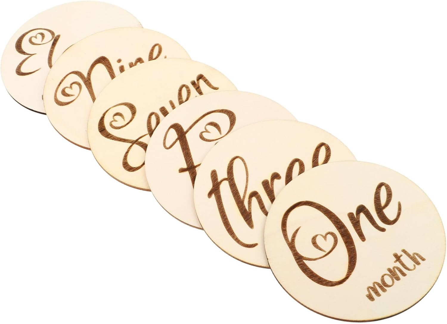 ERINGOGO 6Pcs Boy Girl Growth Milestone Cards Stylish Leaf Design High Contrast Inkless Print for Newborn Photo Sessions image number 4