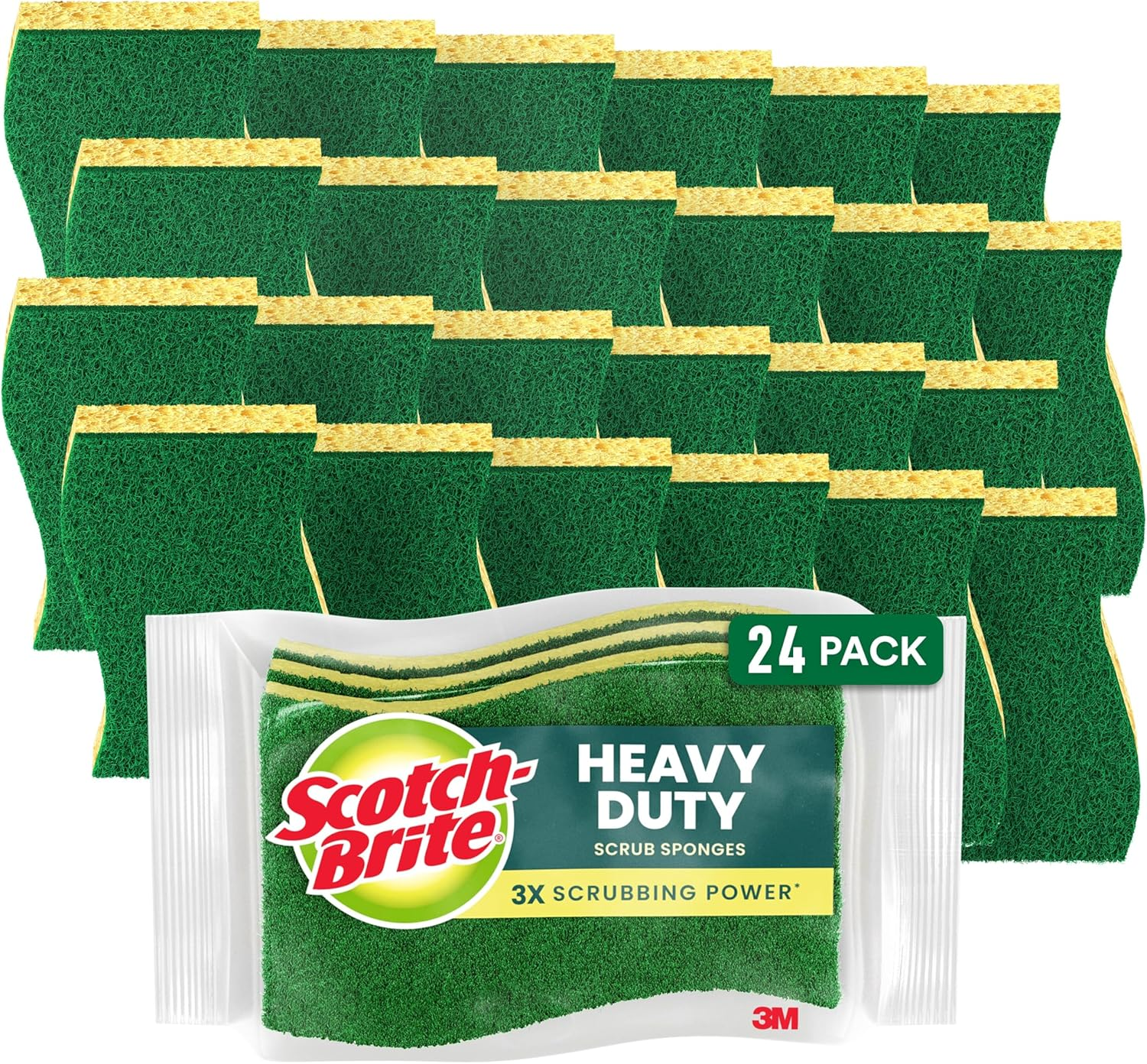 Scotch-Brite Heavy Duty Scrub Sponge, 4 Count (Pack of 6) image number 4