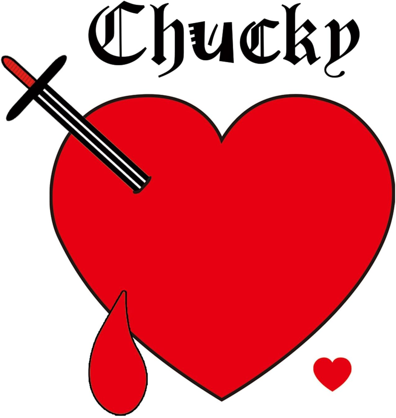 Bride of Chucky Heart Temporary Tattoos, 7-Pack Chucky Heart Tattoo Stickers, Perfect for Halloween Costume Parties and Cosplay image number 2