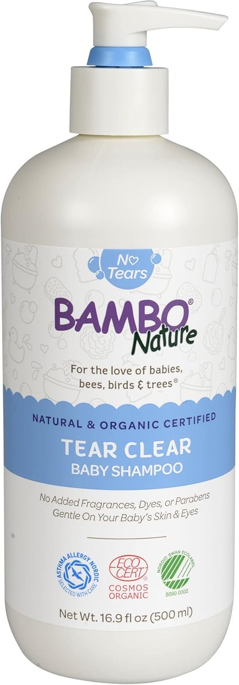 Bambo Nature Bambo Nature Tear Clear Baby Shampoo, 16.9 Fl Ounce, 6 Bottles/Box, 16.9 Fl Ounce (1000010535) image number 2