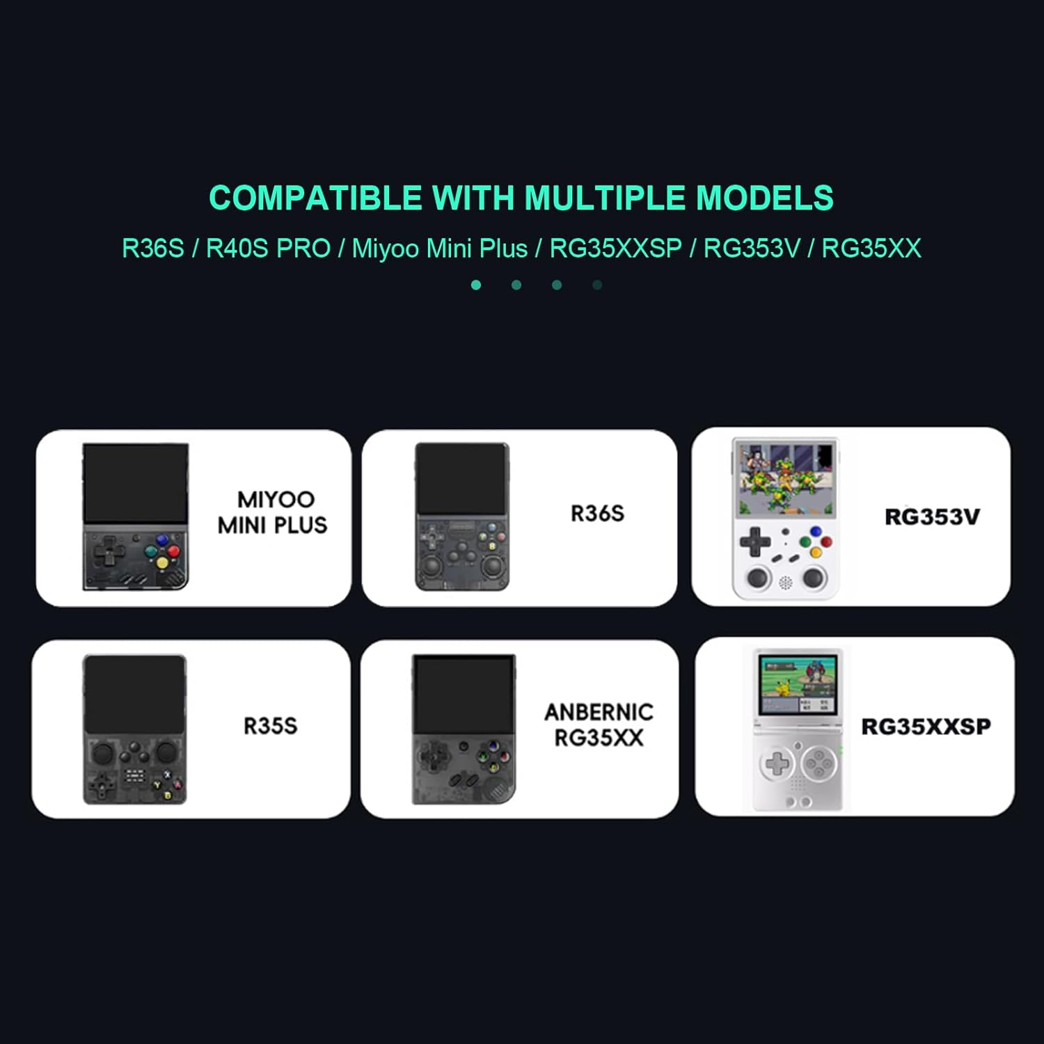 Game Console Case for R36S, R40S PRO, Miyoo Mini Plus, RG35XXSP, RG353V, RG35XX, Hard Shell Portable Carrying Case image number 2