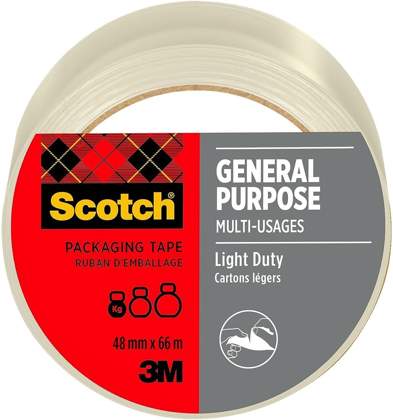 Scotch Secure Seal Packaging Tape Brown 50 Mm X 50 M 1 Roll/Pack - Ideal for Packing Boxes and Parcels, Packaging May Vary