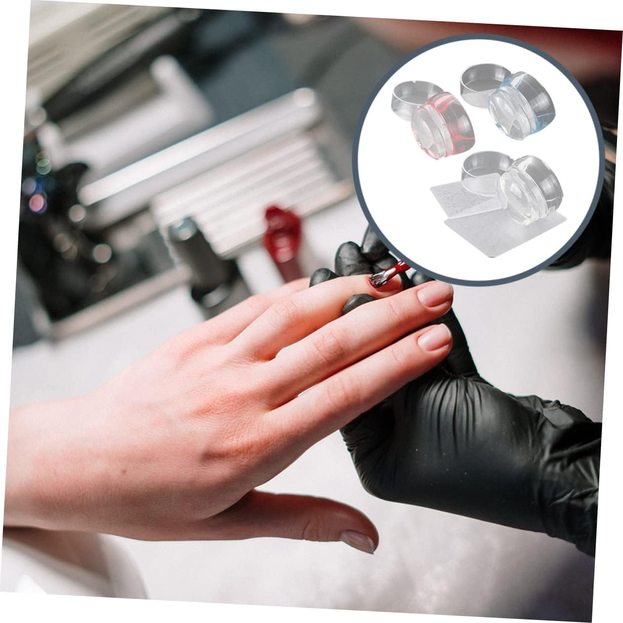 HAPINARY 3Sets Jelly Stamper for Nails Colors Scraper Nail Art Printing Stampers for Diy Art image number 2