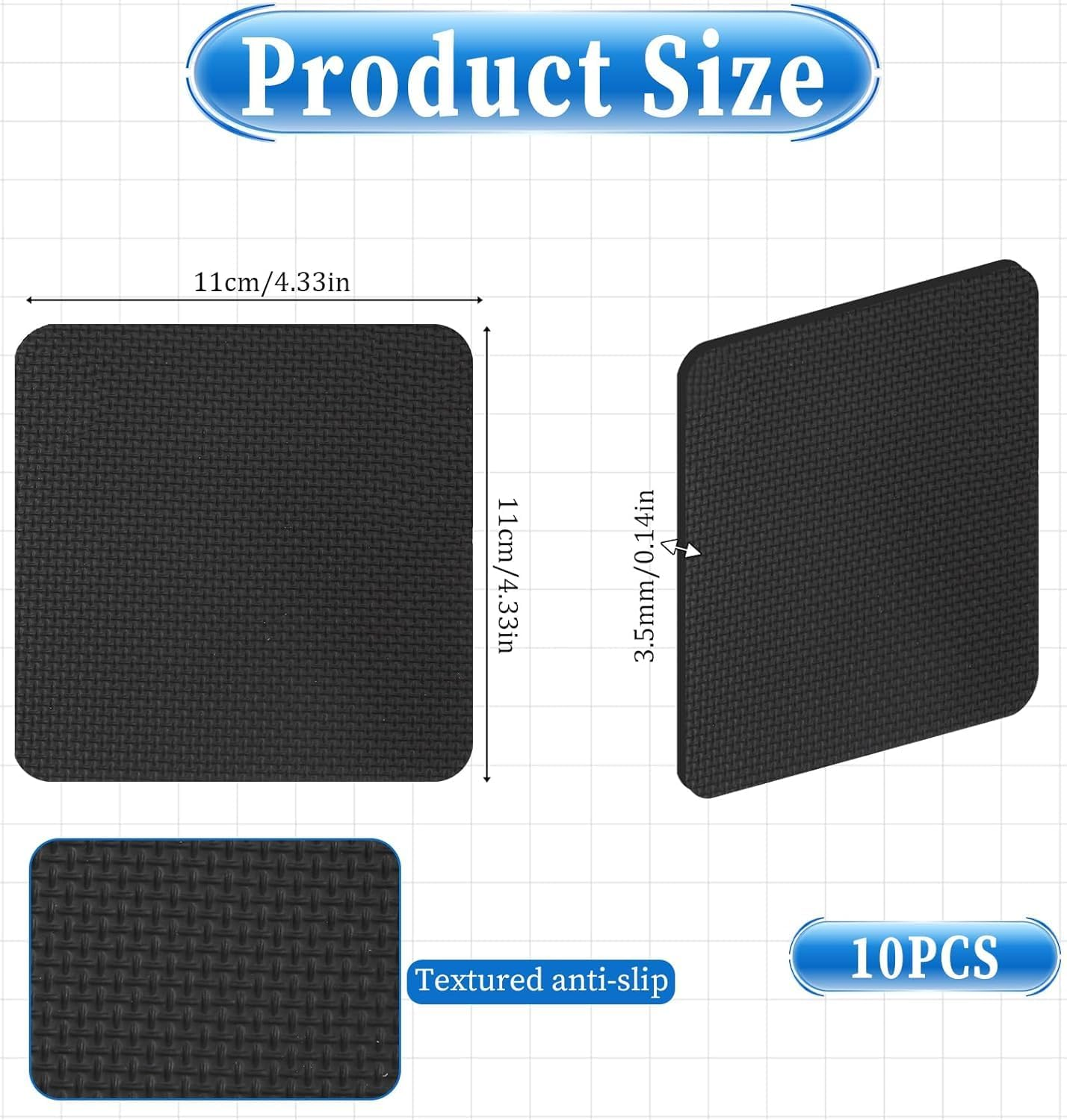 Non-Slip Square Weight Lifting Pullup Grip Pad,10Pcs Square Pull up Grip Gym Hand Grip Lifting Grips Pad,Square Non-Slip Gym Grip Pad,Square Non-Slip Weight Lifting Workout Pad Pull up Hand Grips Pad image number 5