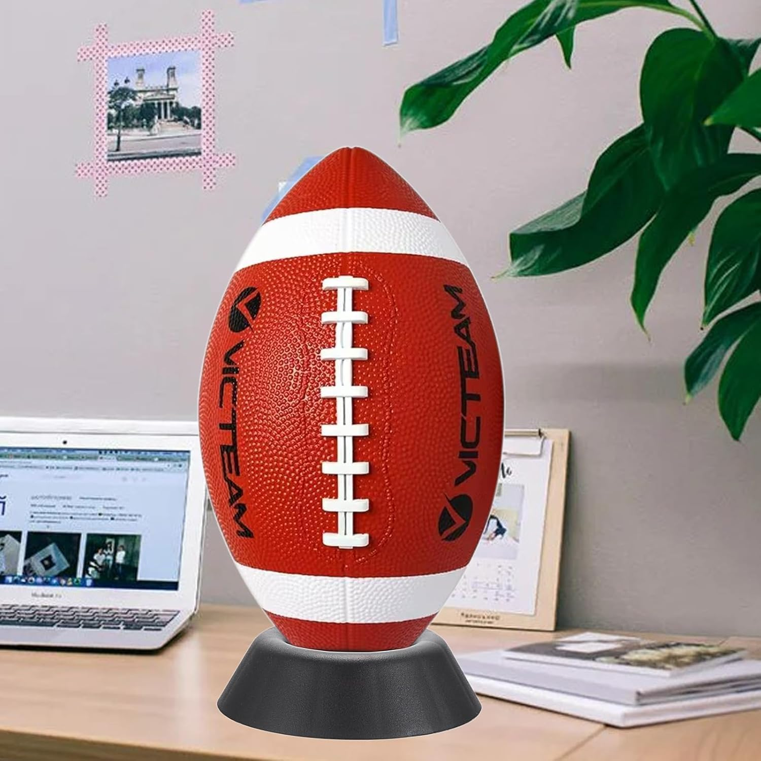 Wzenclave Football Basketball Holder, Ball Support, Basketball Accessories, Football Base, Bowling Ball Holder Stand, Plastic Ball Display Stand Memorabilia Ball Pedestal, round Display Easel Stands image number 1